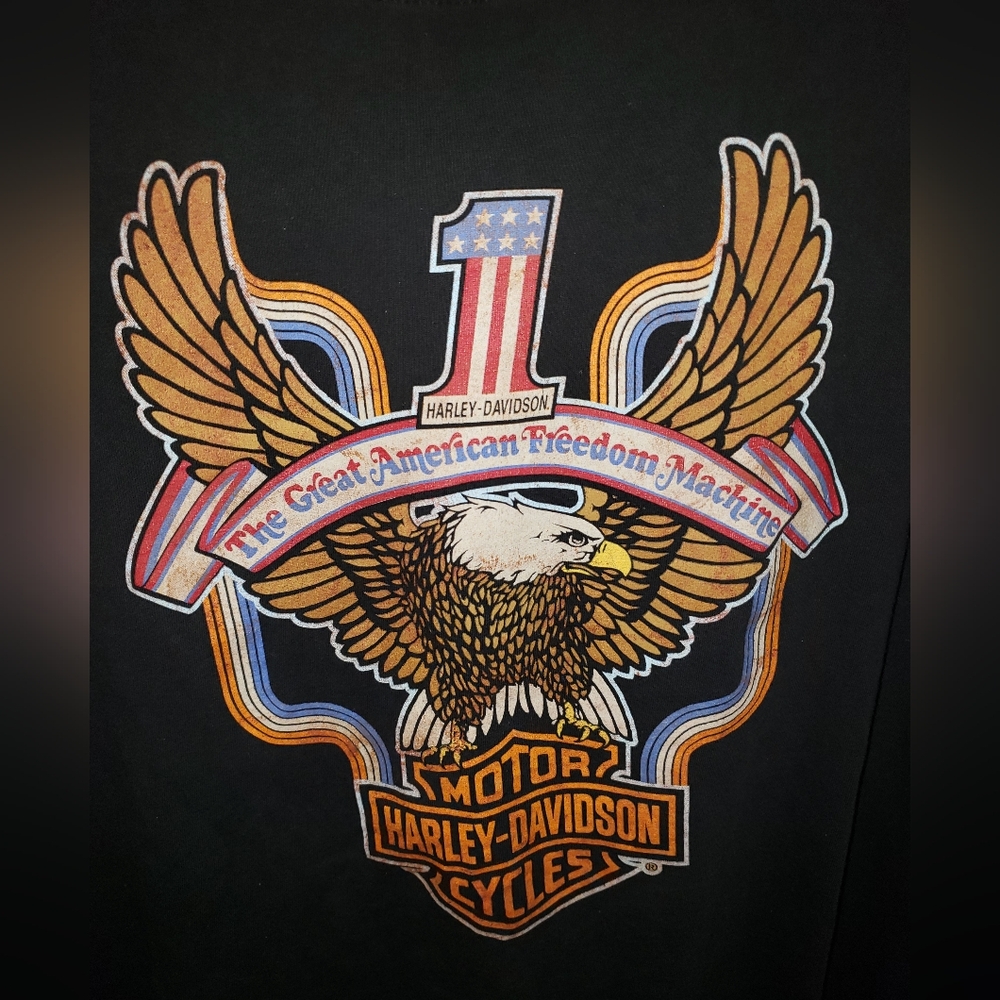 Harley-Davidson EUC Black "Lawless" Scott City MO Men's T-Shirt Size L - Picture 3 of 6